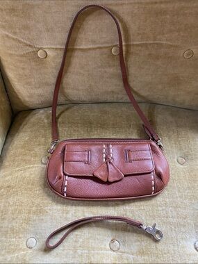 Brighton shoulder  bag in warm brown leather